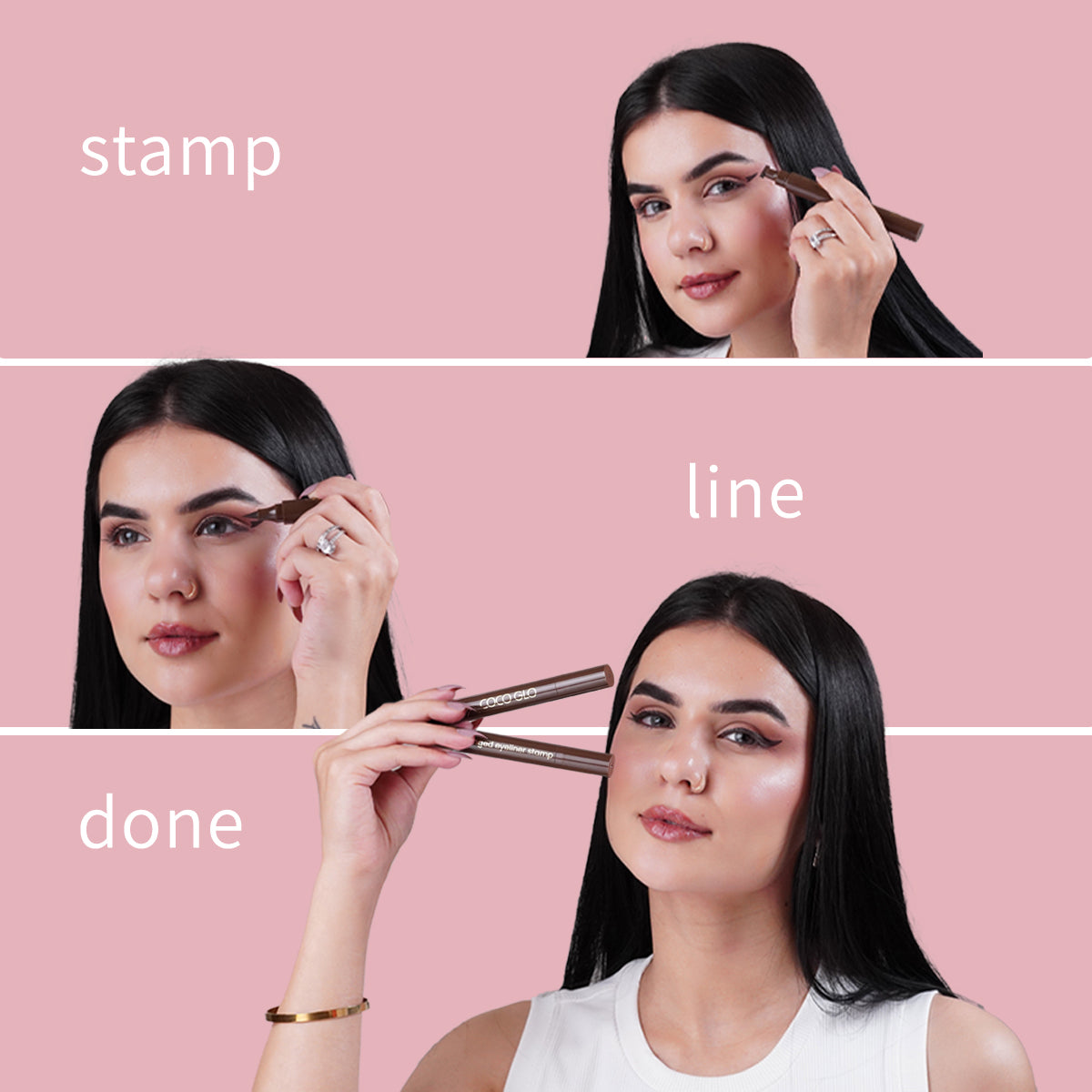 winged eyeliner stamp