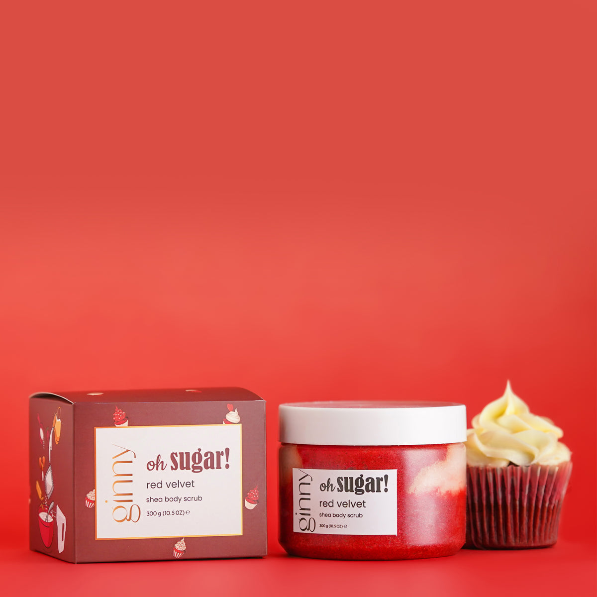 red velvet body scrub